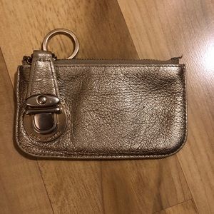 Marc Jacobs Gold metallic coin pouch